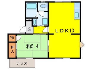 谷口町ハイツＢの物件間取画像